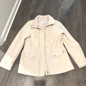 Weatherproof cream coat